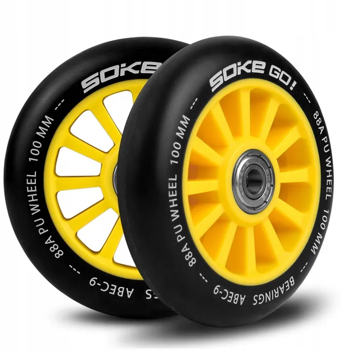 Roller kerék szett, SOKE, sárga – 2. kép Roller kerék szett, SOKE, sárga – 2. kép