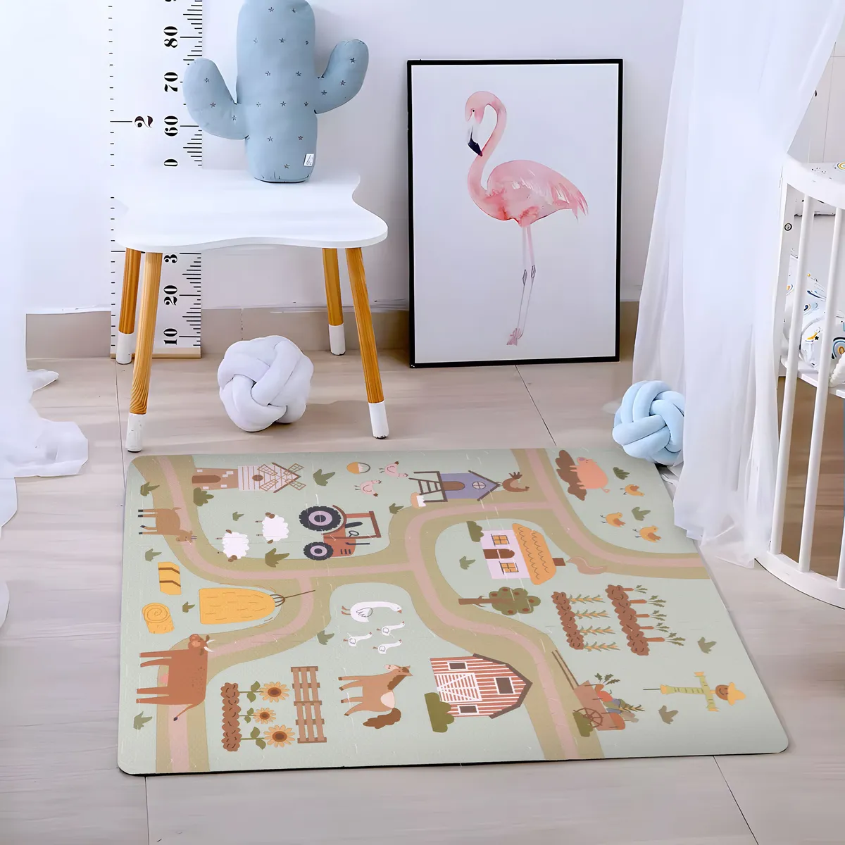 Játszószőnyeg, ECOTOYS ECOEVA019, farm minta – 2. kép