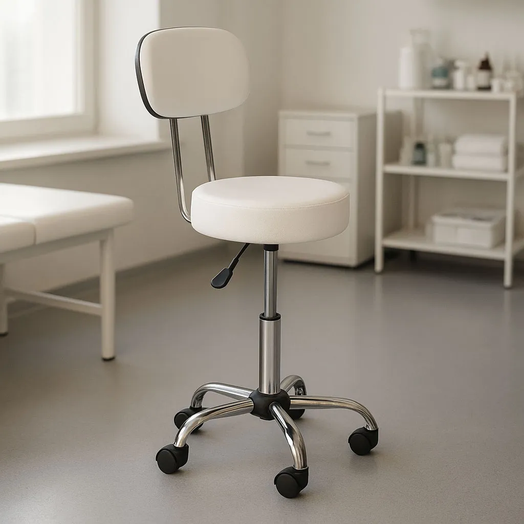 Kozmetikai szék, ModernHome BC009-W, fehér – 4. kép Kozmetikai szék, ModernHome BC009-W, fehér – 4. kép