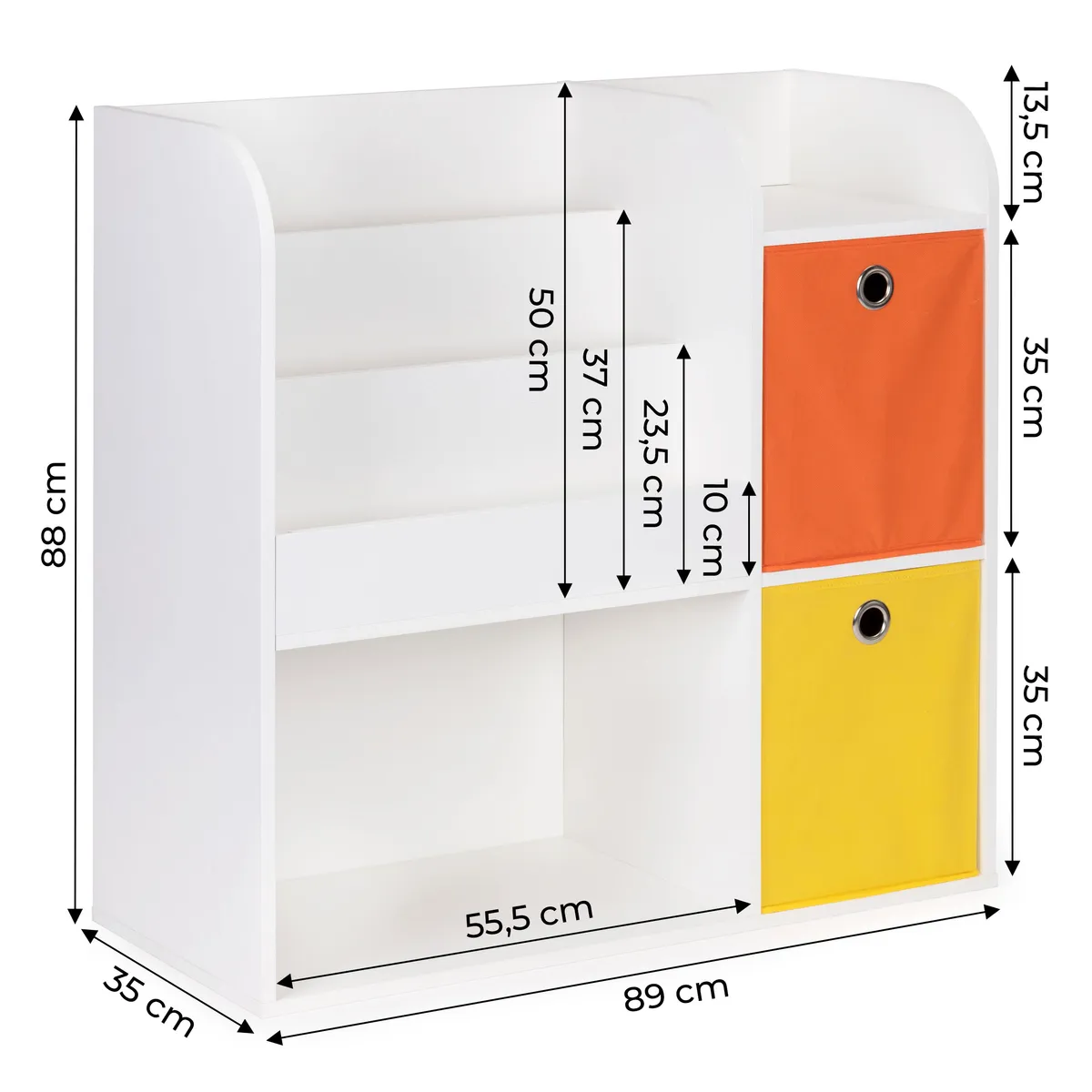 Gyerek könyvespolc, ECOTOYS ZKB-02A, fehér – 4. kép