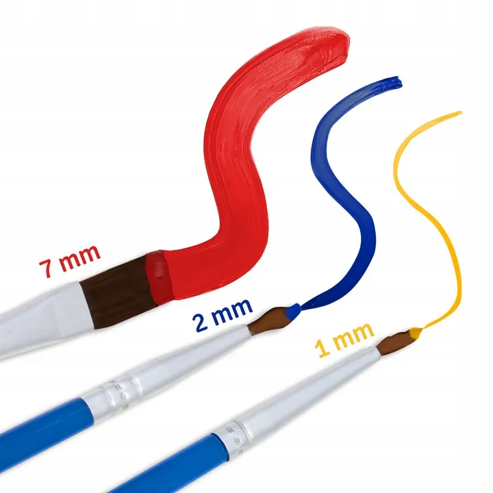 Számfestő készlet, Massido, kiskutyák minta – 6. kép Ecsetek a készletben