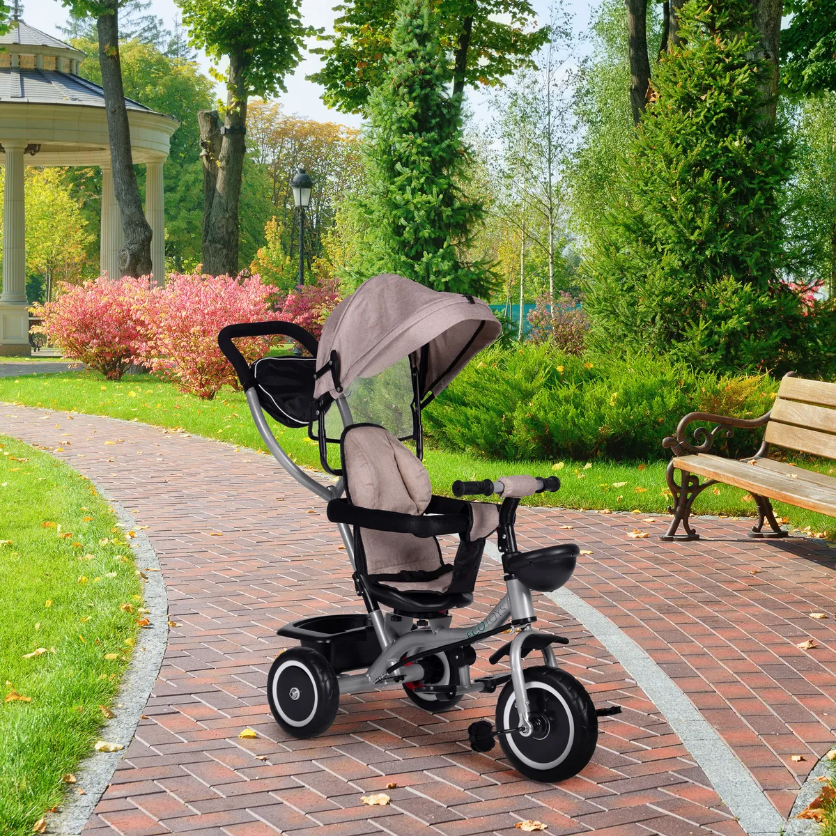 Háromkerekű tricikli, ECOTOYS WQL-066-52, bézs – 2. kép Háromkerekű tricikli, ECOTOYS WQL-066-52, bézs – 2. kép