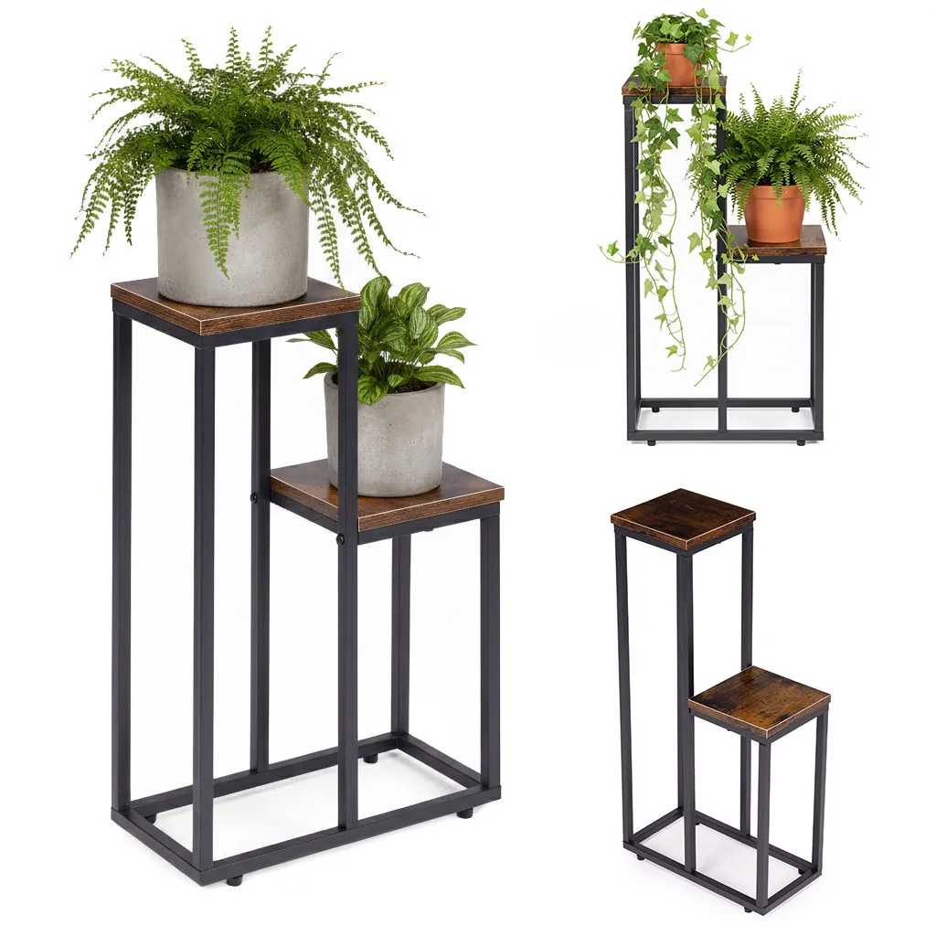 Virágtartó állvány, ModernHome ME-ATS13, fekete – 1. kép Virágtartó állvány, ModernHome ME-ATS13, fekete – 1. kép