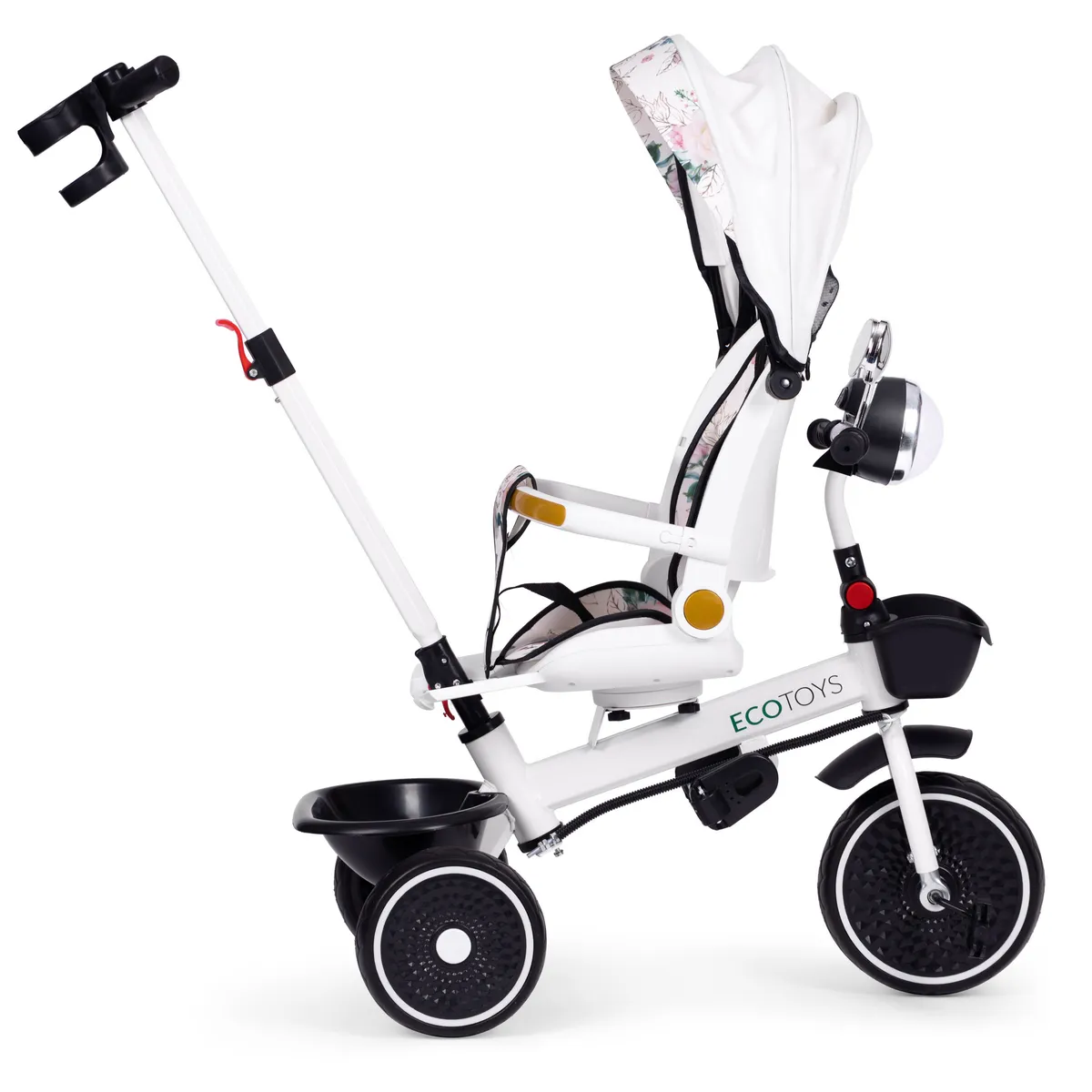 Háromkerekű tricikli, ECOTOYS WQL-186, fehér – 4. kép