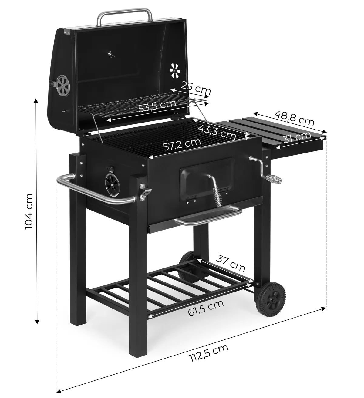 Faszenes grill, GW-01, antracit – 6. kép Faszenes grill, GW-01, antracit – 6. kép