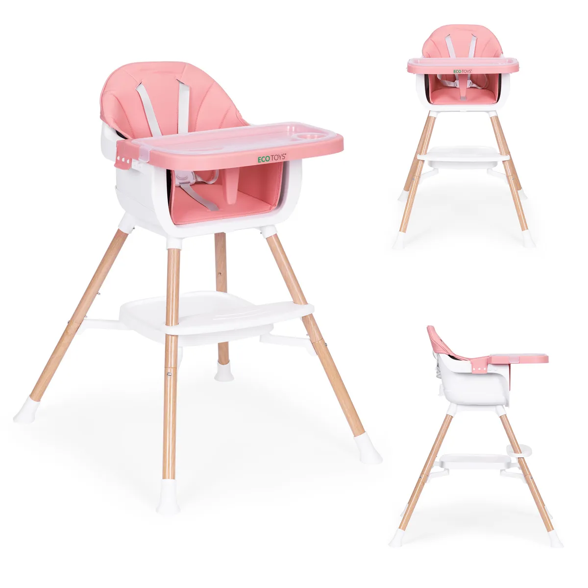 Etetőszék, ECOTOYS HC508, rózsaszín – 1. kép