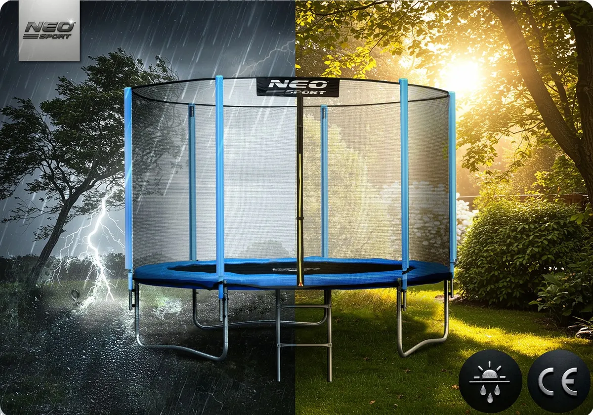 Kerti trambulin, Neo-Sport, fekete/kék – 2. kép Kerti trambulin, Neo-Sport, fekete/kék – 2. kép