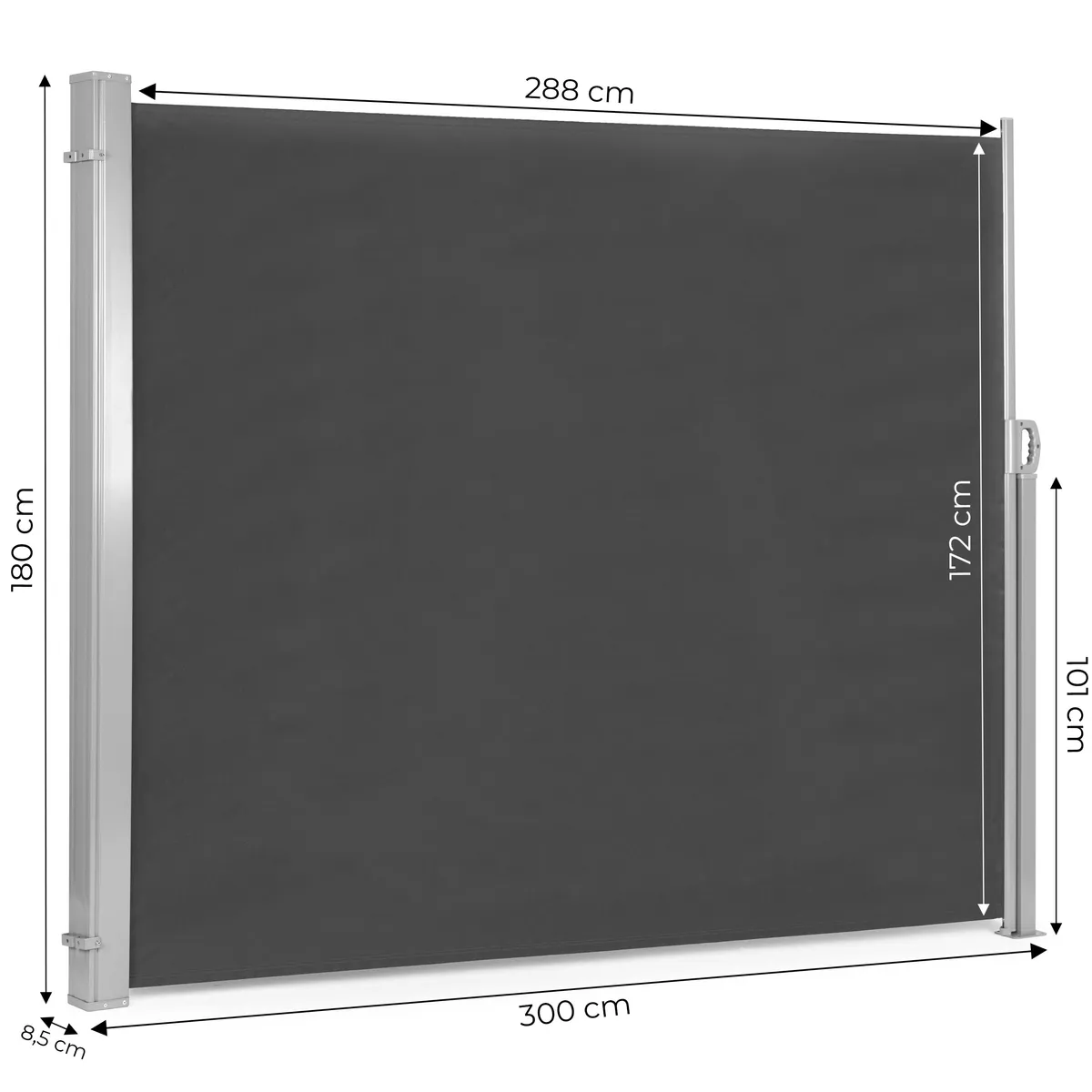 Oldalsó napellenző, MultiGarden AW-011A, antracit – 6. kép Oldalsó napellenző, MultiGarden AW-011A, antracit – 6. kép