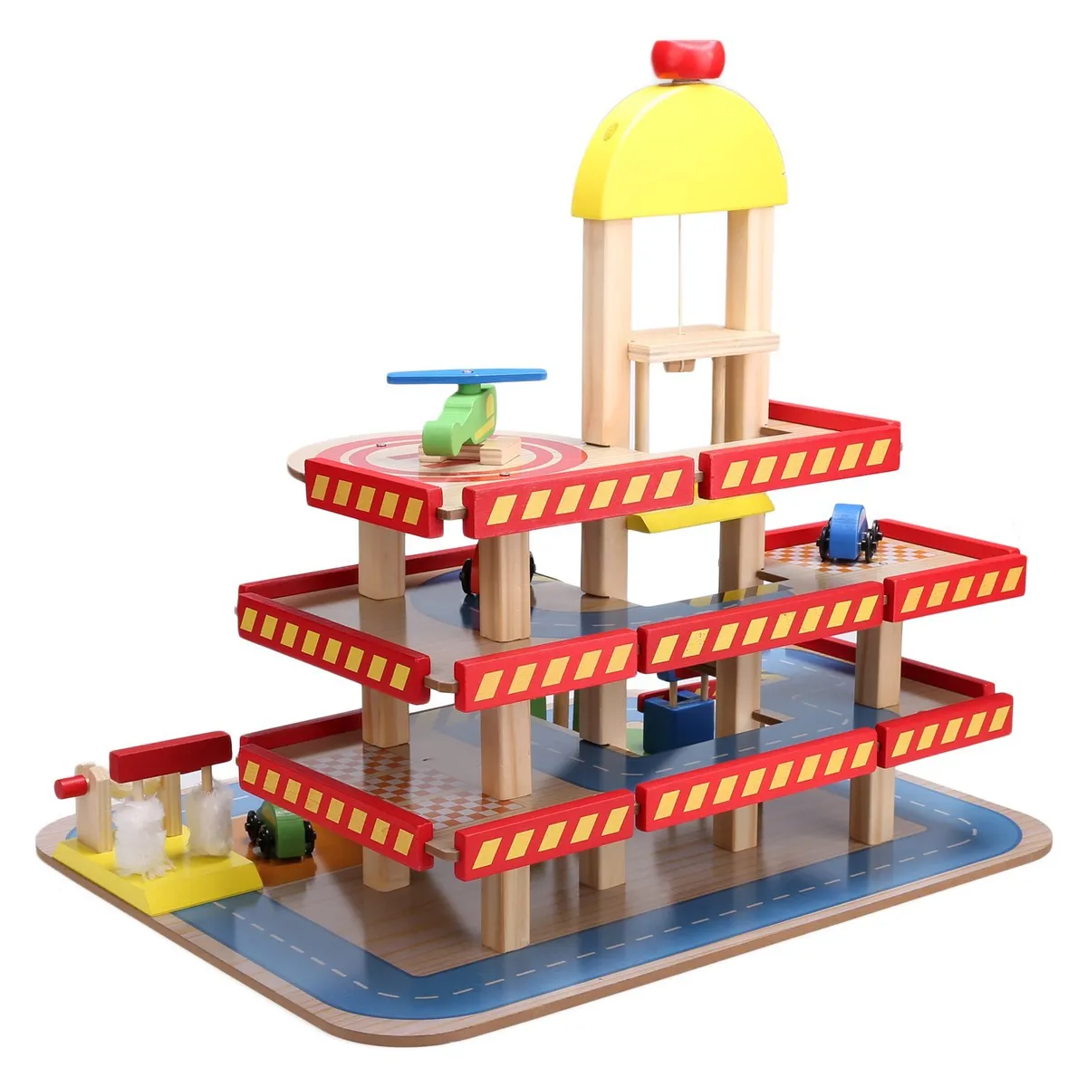 Játék parkolóház, ECOTOYS HM013290, fa – 1. kép