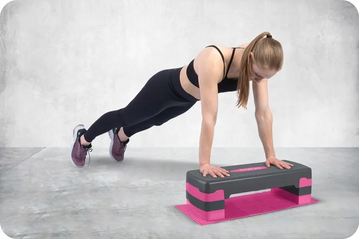 Rózsaszín step pad edzéshez