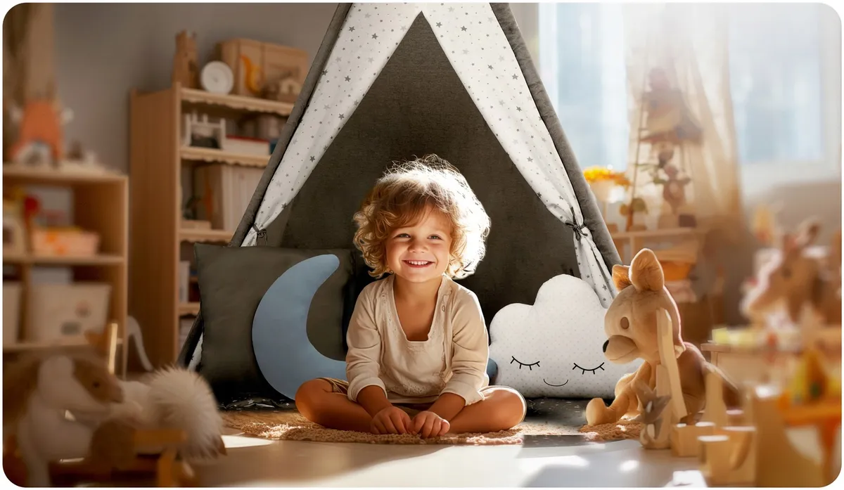 Gyereksátor, Nukido NK-406 Tipi, 116 x 116 x 165 cm – 3. kép