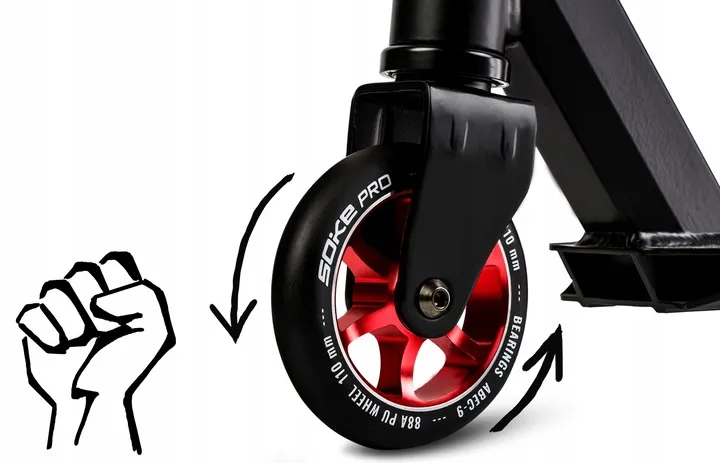 Kaszkadőr roller, SOKE PRO, piros – 7. kép Kaszkadőr roller, SOKE PRO, piros – 7. kép