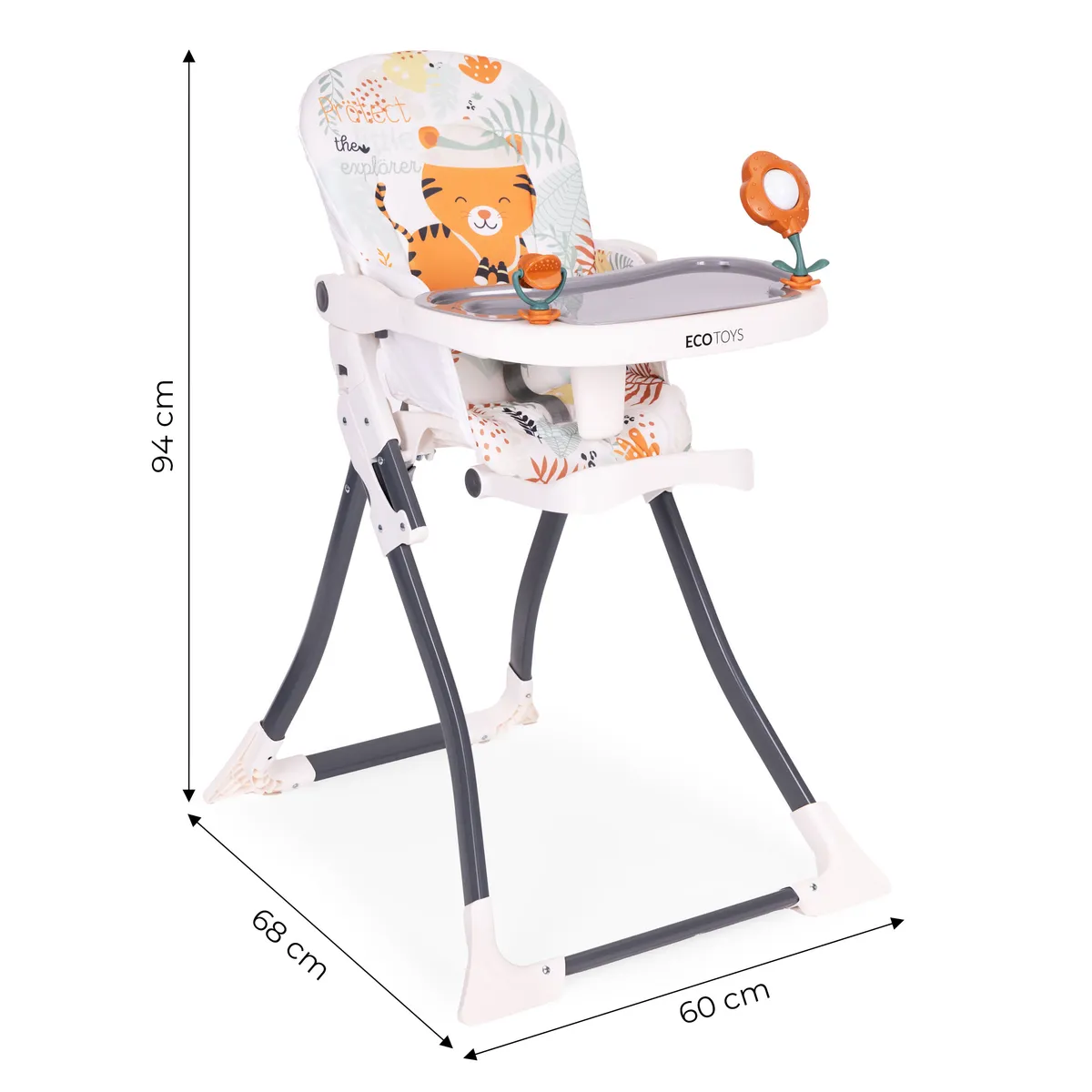 Etetőszék, ECOTOYS HC301-2402, összecsukható – 6. kép