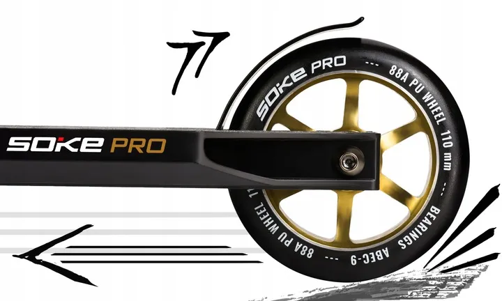 Kaszkadőr roller, SOKE PRO, arany – 6. kép Kaszkadőr roller, SOKE PRO, arany – 6. kép