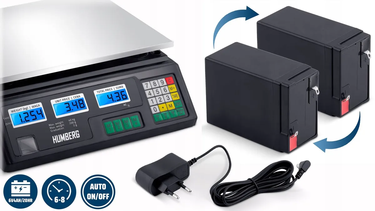 Elektronikus bolti mérleg, Humberg MH-190, fekete – 5. kép Elektronikus bolti mérleg, Humberg MH-190, fekete – 5. kép