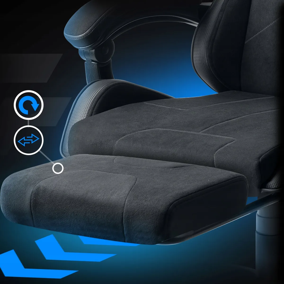Gamer szék, Sofotel Lokar, fekete – 6. kép Lélegző anyag