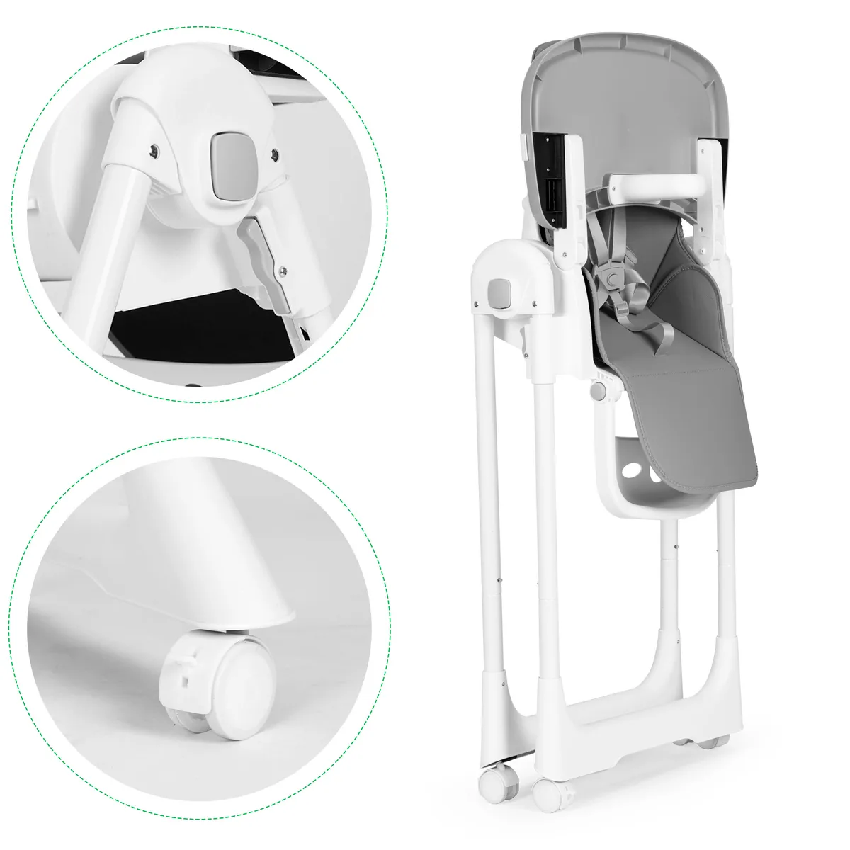 Etetőszék, ECOTOYS HA-013, sötétszürke – 6. kép Etetőszék, ECOTOYS HA-013, sötétszürke – 6. kép