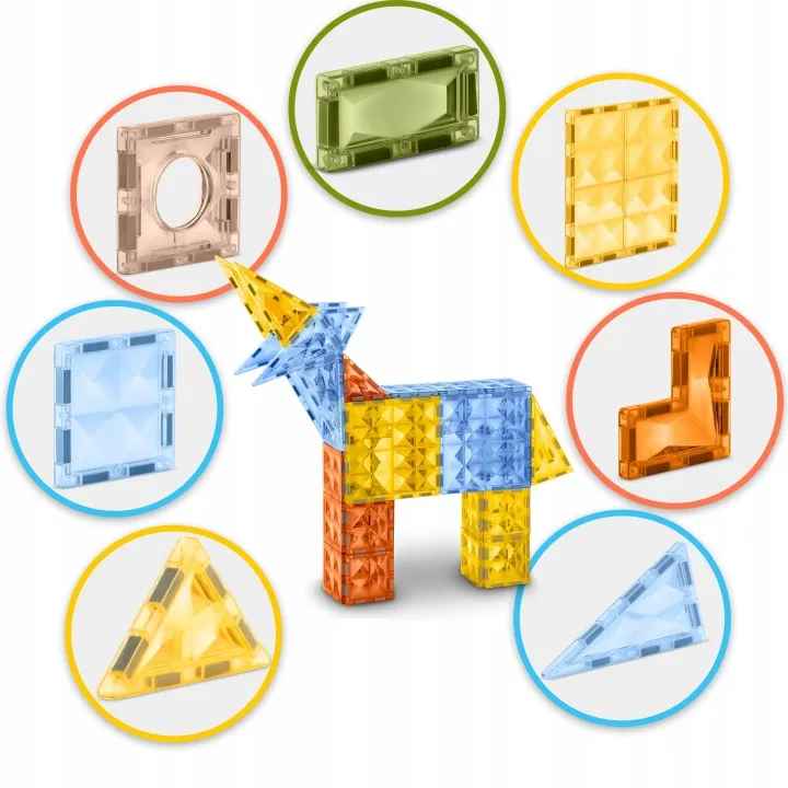 Mágneses játékkészlet, Ricokids RK-766, 78 db – 3. kép