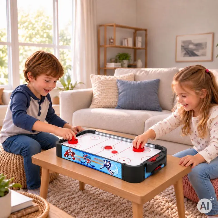 Léghoki asztal, ECOTOYS HM260877, fehér – 4. kép Léghoki asztal, ECOTOYS HM260877, fehér – 4. kép