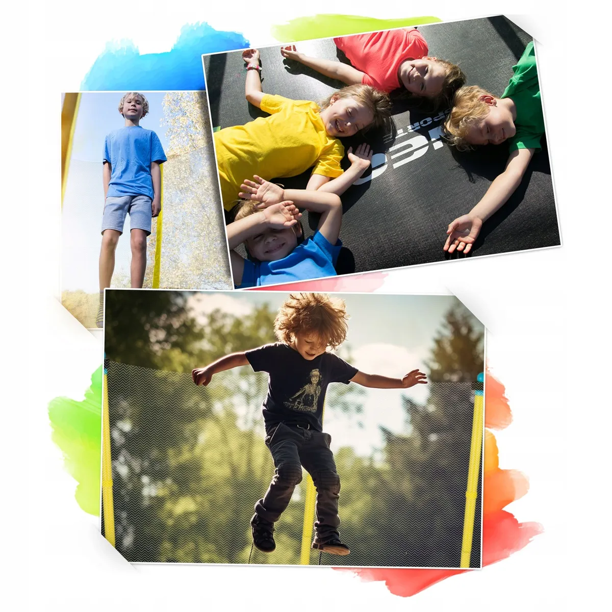 Kerti trambulin, Neo-Sport, sárga/fekete – 8. kép