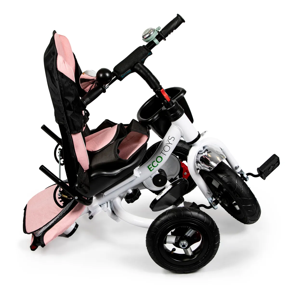 Háromkerekű tricikli, ECOTOYS JM-068-17, rózsaszín – 9. kép