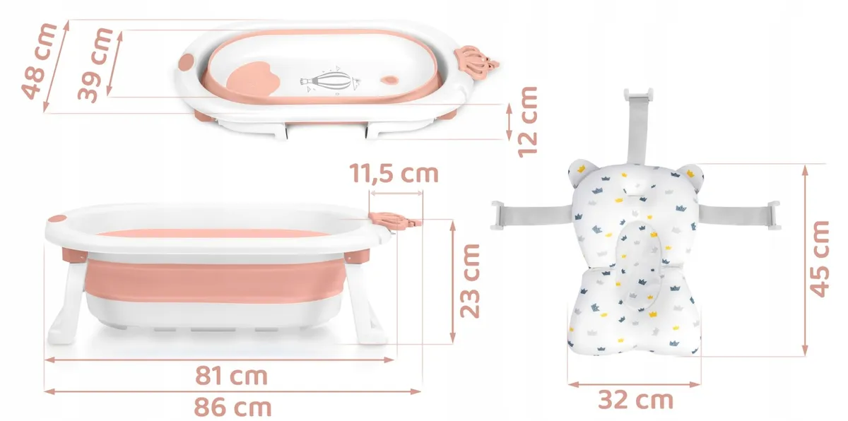 Utazó gyerekkád, Ricokids RK-286, fehér/rózsaszín – 10. kép Utazó gyerekkád, Ricokids RK-286, fehér/rózsaszín – 10. kép