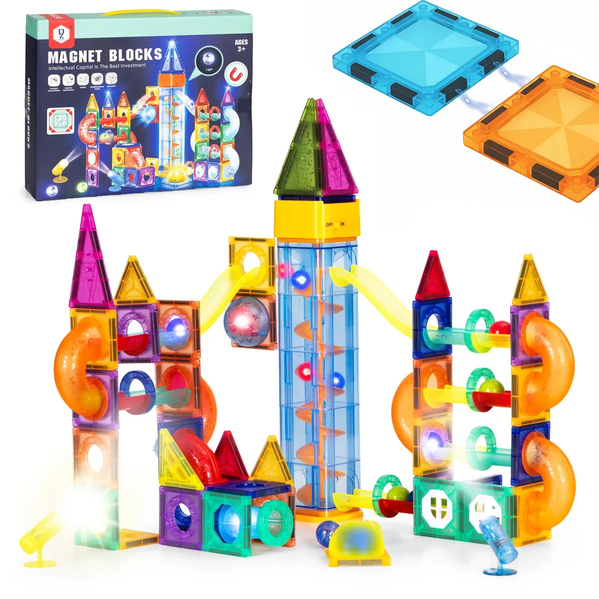 Mágneses játékkészlet, Multistore HC725862, 134 db – 1. kép