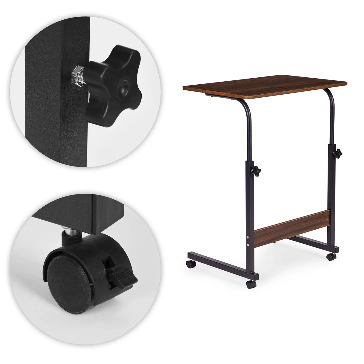 Laptopasztal, ModernHome TH-LD-15, sötét dió – 4. kép Laptopasztal, ModernHome TH-LD-15, sötét dió – 4. kép
