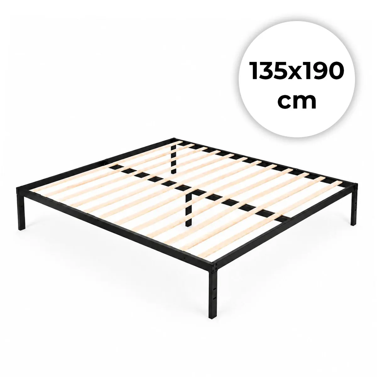 Fém ágykeret, ModernHome GIC-BF03, 135 x 190 cm – 1. kép
