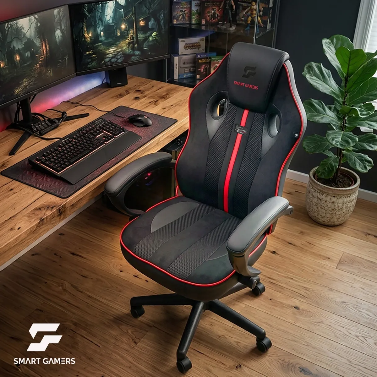 Gamer szék, Sofotel Master, fekete/piros – 13. kép