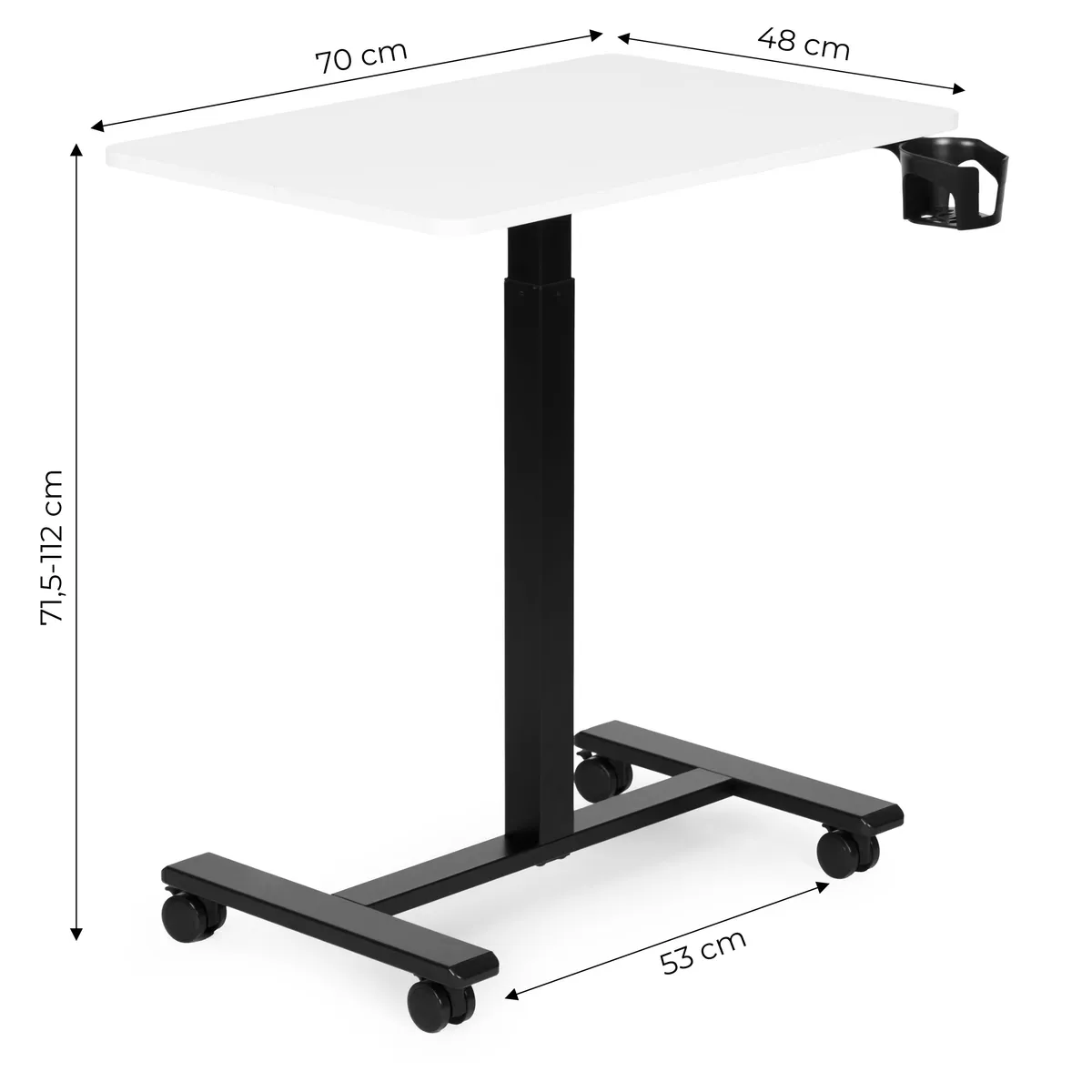 Laptopasztal, ModernHome JNI-PN01-1-5-NP, fehér – 4. kép Laptopasztal, ModernHome JNI-PN01-1-5-NP, fehér – 4. kép