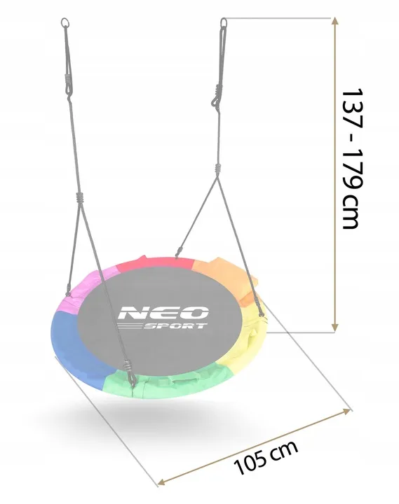 Fészekhinta, Neo-Sport Swingo, fekete/színes – 7. kép