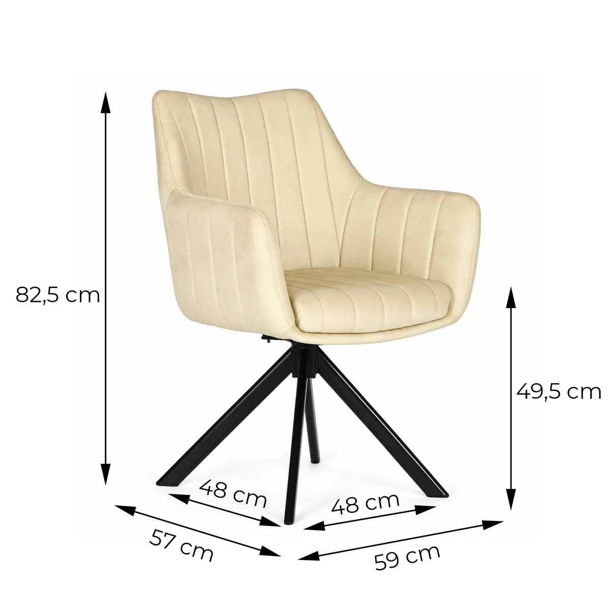 Étkezőszék, ModernHome TIKJ-3, bézs – 4. kép