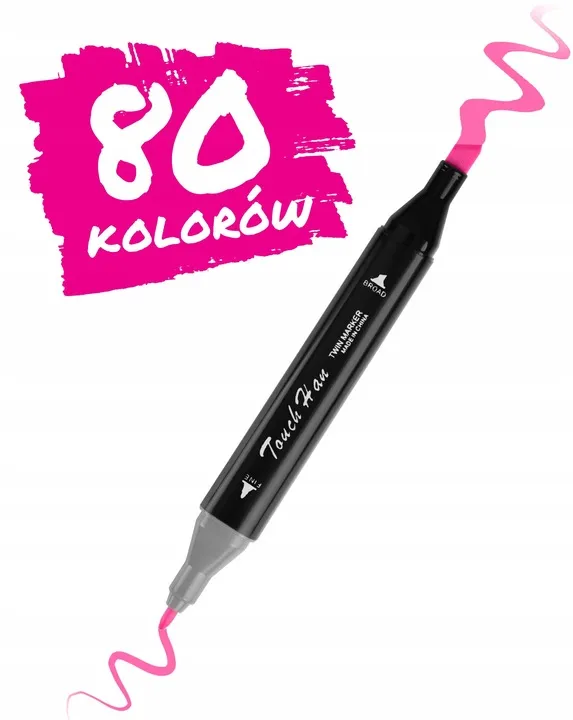 Kétoldalas filctoll készlet, Nukido, NK-912 – 5. kép Kétoldalas filctollak 2 mm-es és 7 mm-es heggyel