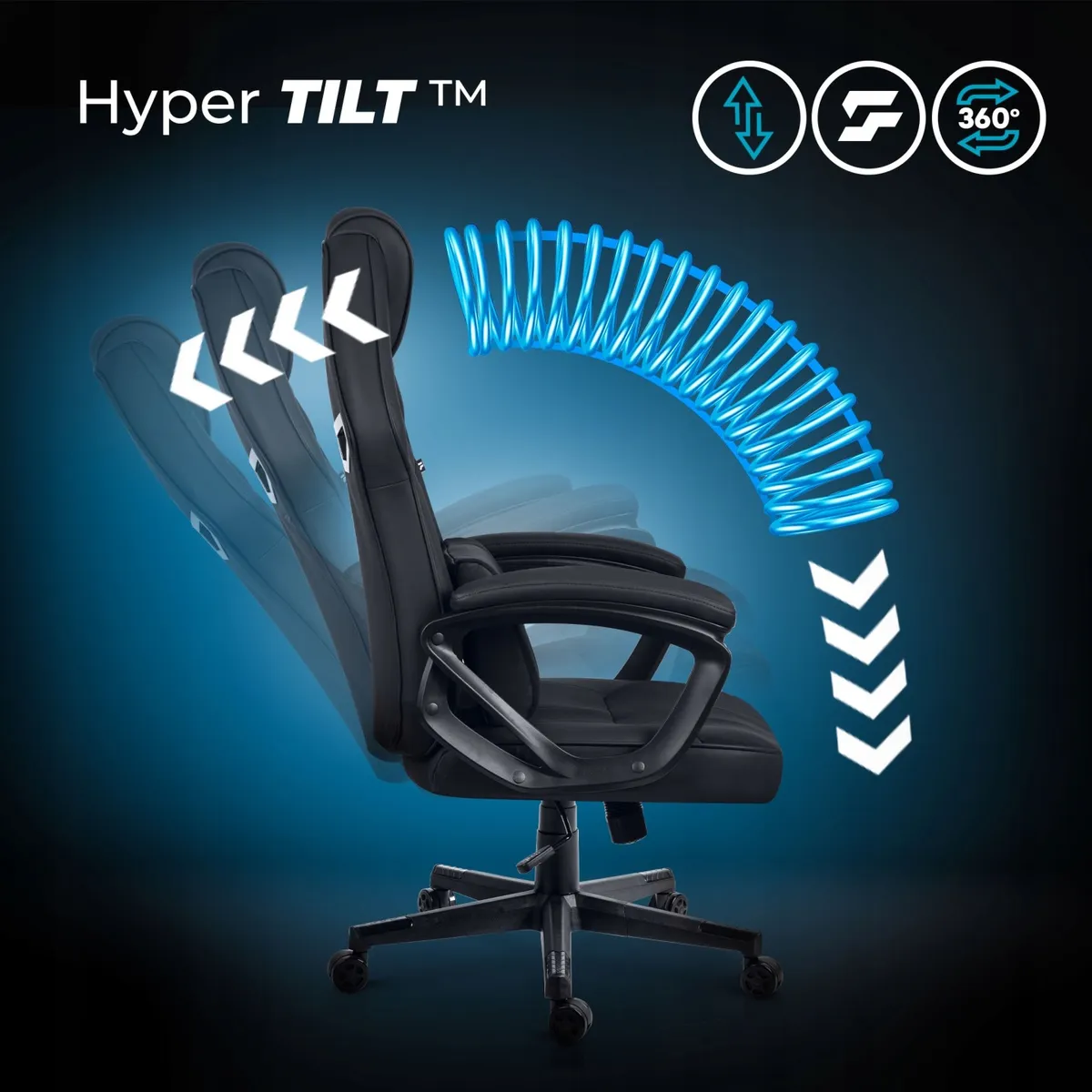 Gamer szék, Sofotel Furon, fekete – 3. kép