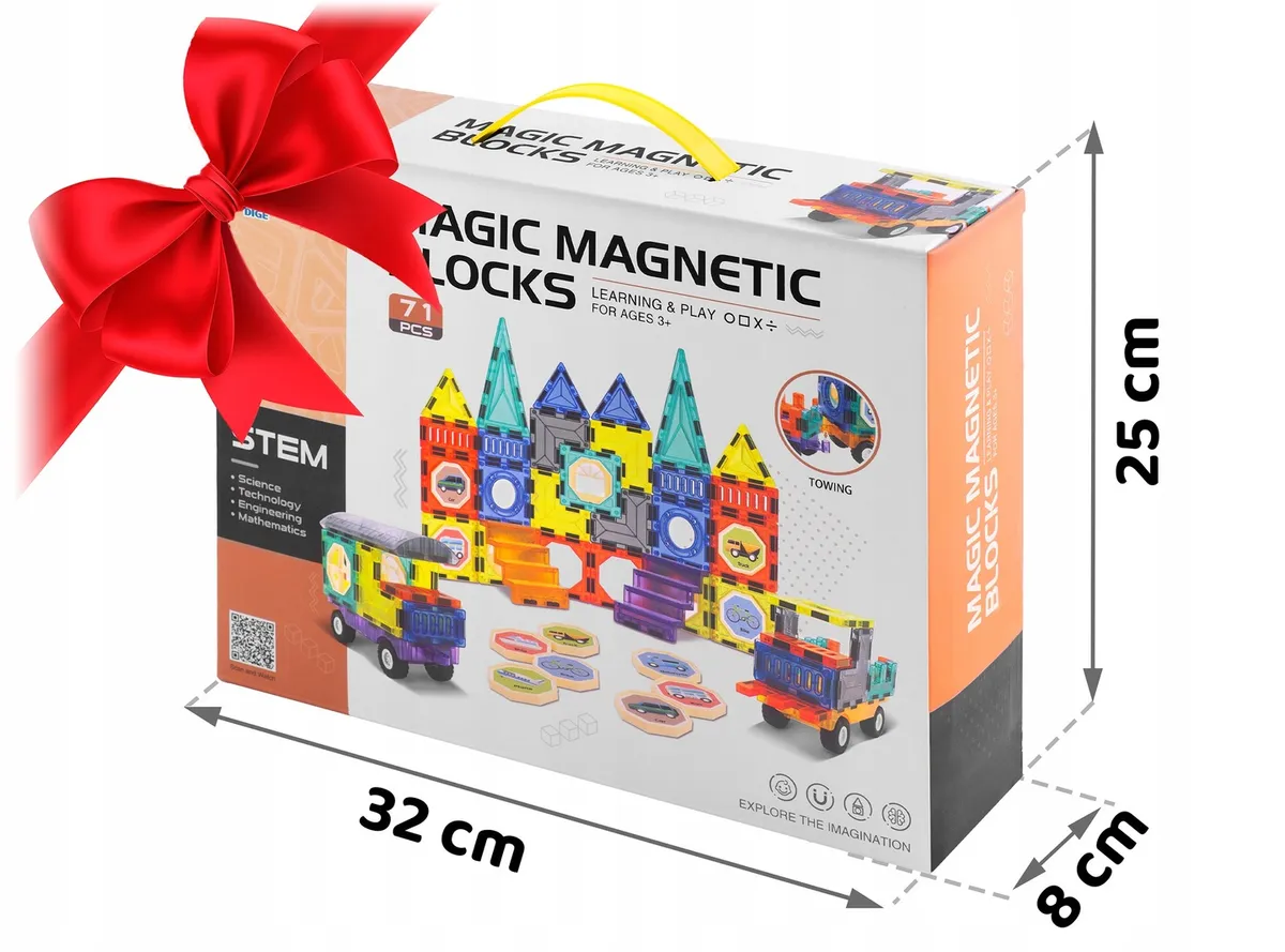 Mágneses játékkészlet, Ricokids RK-782, 71 db – 9. kép