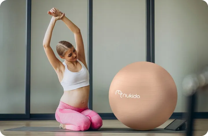 Fitnesz labda, Nukido NS-951, bézs – 4. kép