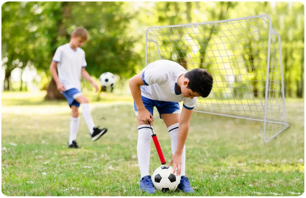 Neo-Sport futballkapu játék közben