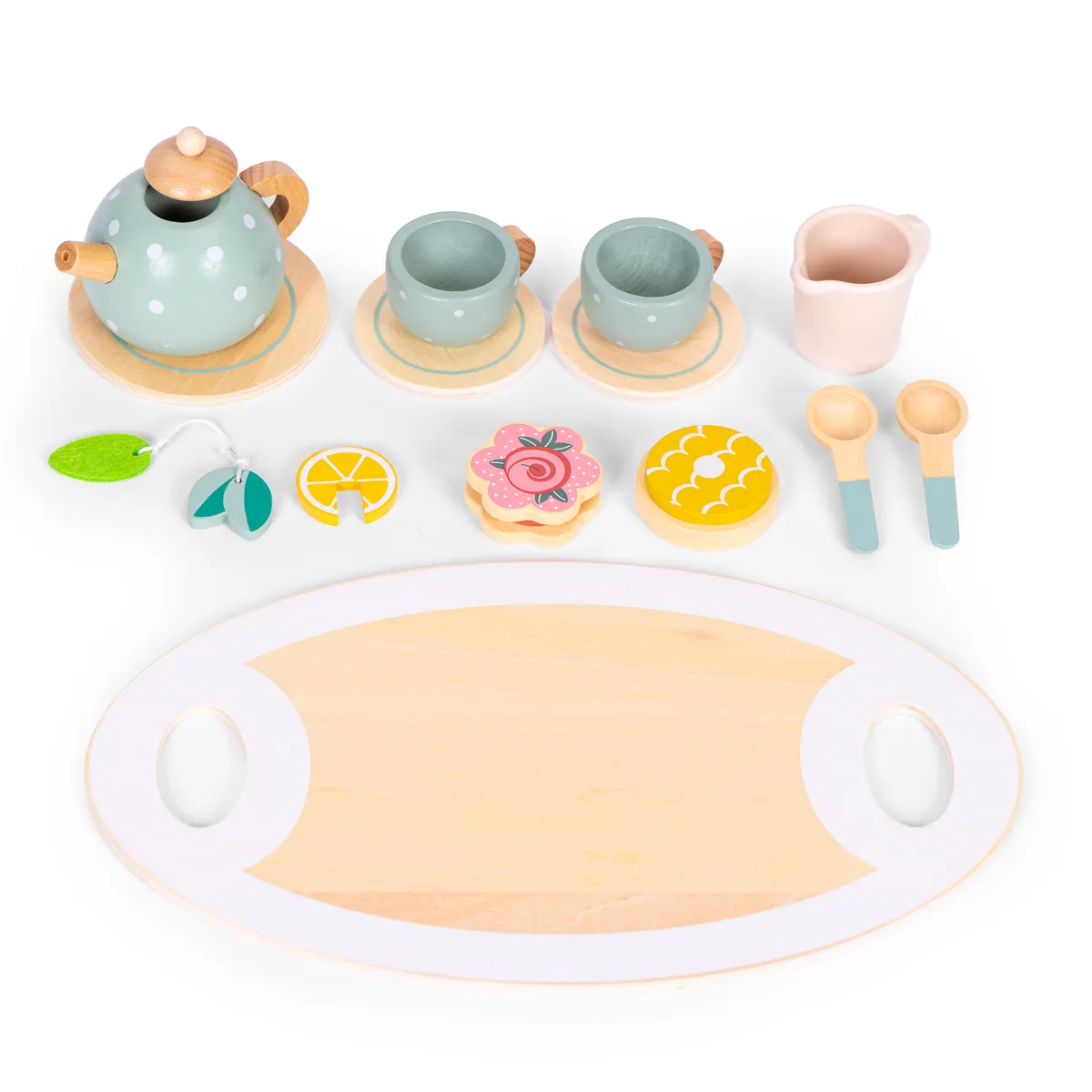 Játék teáskészlet, ECOTOYS TL643007, 14 db – 3. kép Játék teáskészlet, ECOTOYS TL643007, 14 db – 3. kép