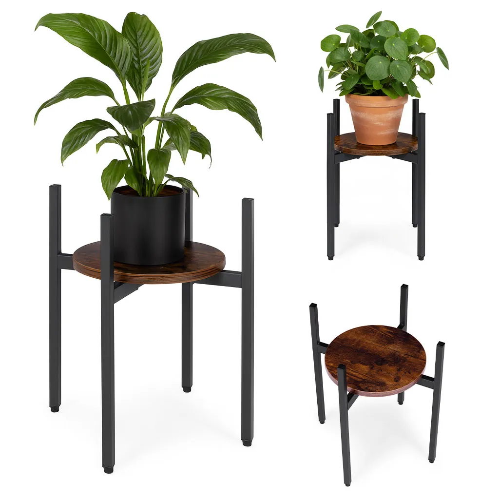 Virágtartó állvány, ModernHome ME-ATS08, fekete – 1. kép Virágtartó állvány, ModernHome ME-ATS08, fekete – 1. kép