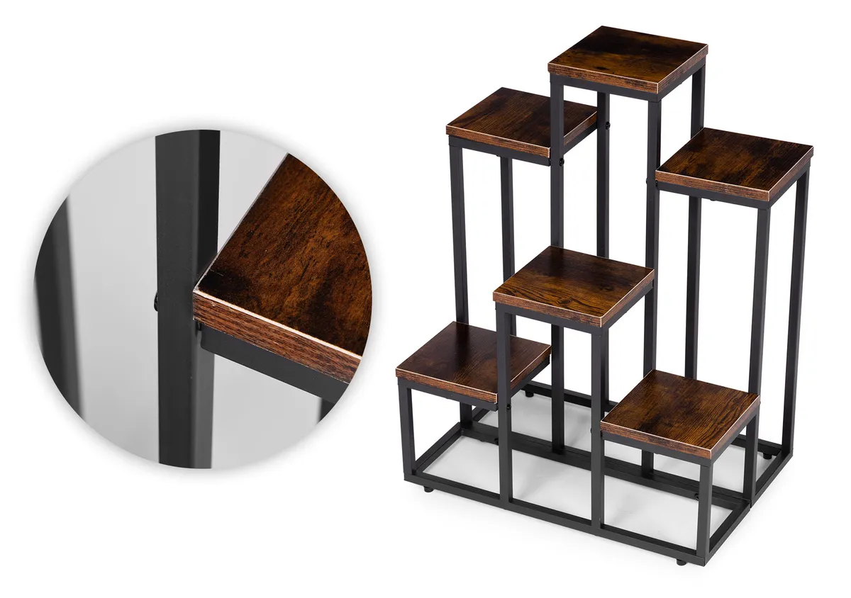 Virágtartó állvány, ModernHome ME-ATS20, fekete – 3. kép Virágtartó állvány, ModernHome ME-ATS20, fekete – 3. kép