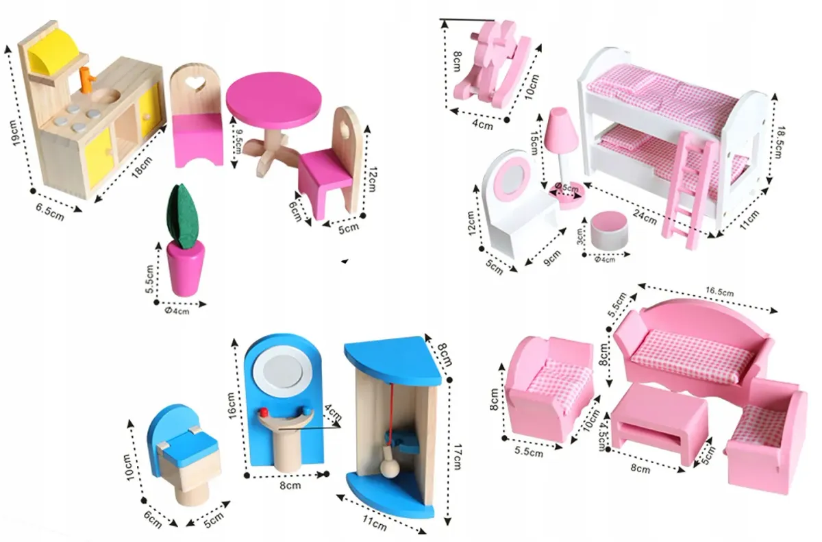 Fa babaház, Ricokids, házikó – 12. kép Fa babaház, Ricokids, házikó – 12. kép