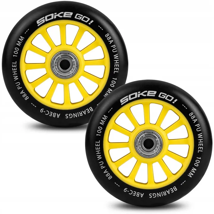 Roller kerék szett, SOKE, sárga – 3. kép Roller kerék szett, SOKE, sárga – 3. kép