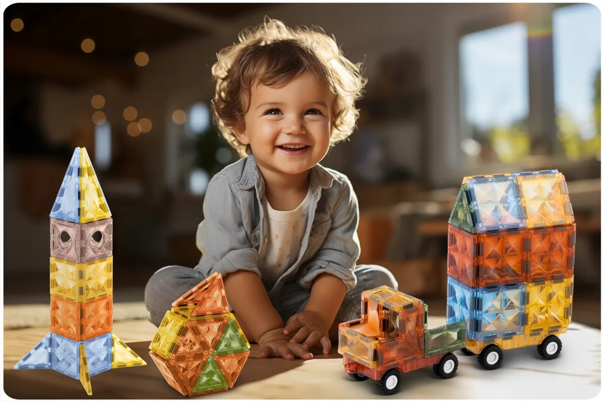 Mágneses játékkészlet, Ricokids RK-766, 100 db – 10. kép