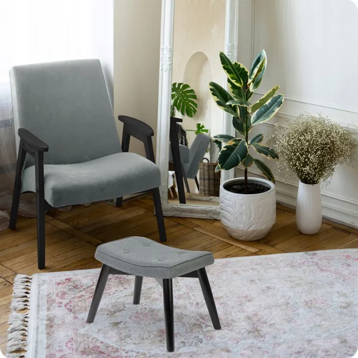 Lábtartó, Sofotel Norse, sötétszürke/fekete – 3. kép