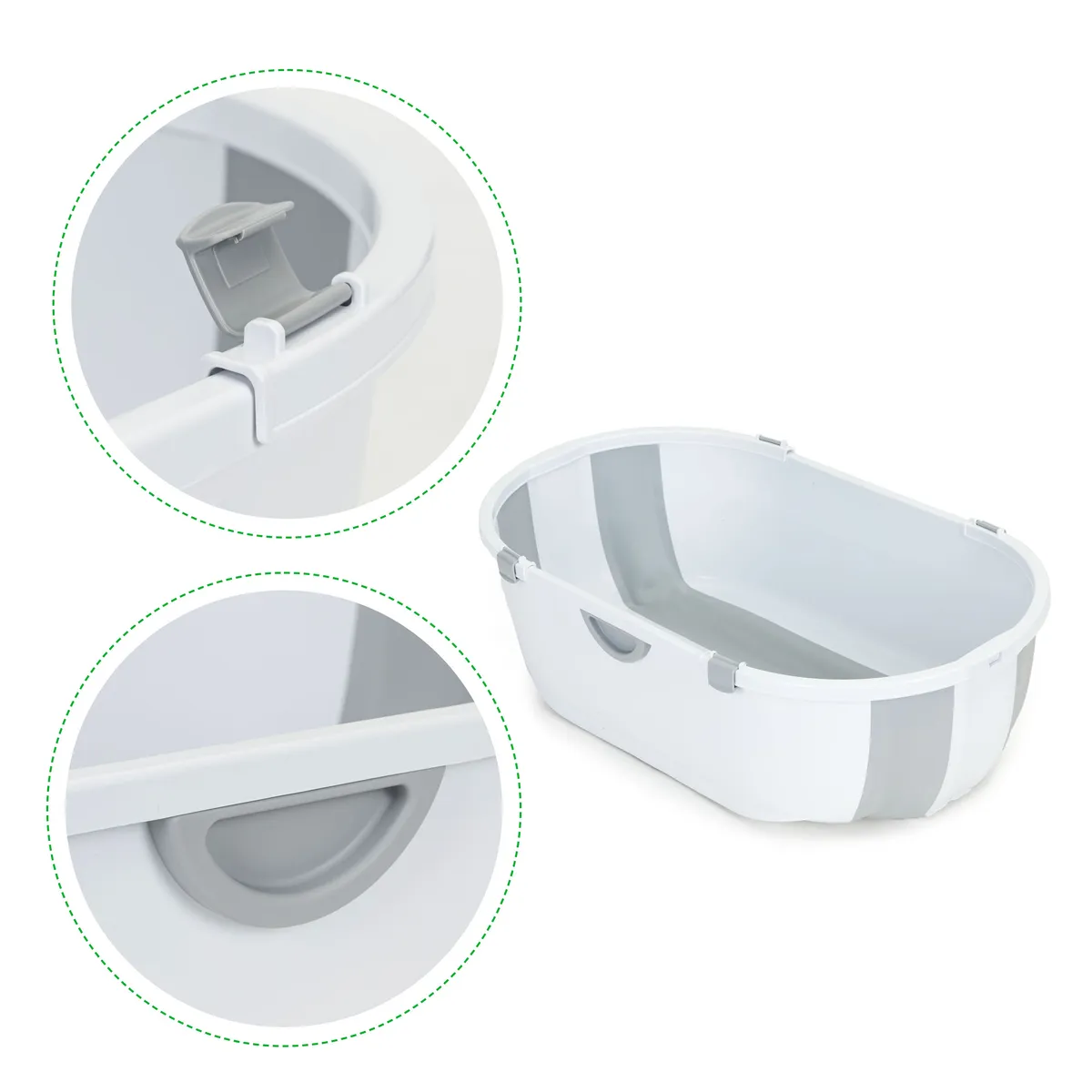 Utazó gyerekkád, ECOTOYS HA-B46, szürke – 4. kép Utazó gyerekkád, ECOTOYS HA-B46, szürke – 4. kép