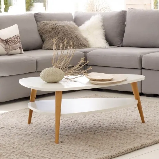 Dohányzóasztal, ModernHome FH-CT0211, fehér – 2. kép Dohányzóasztal dizájn