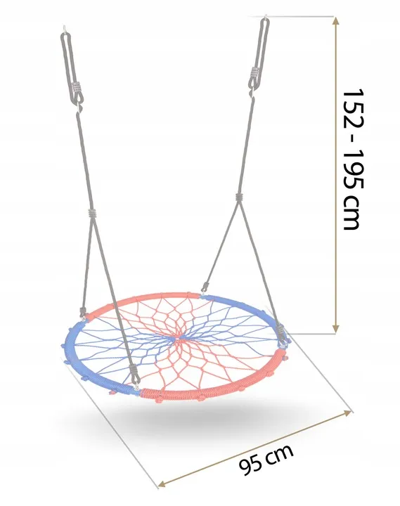 Fészekhinta, Neo-Sport Swingo, piros/kék – 6. kép