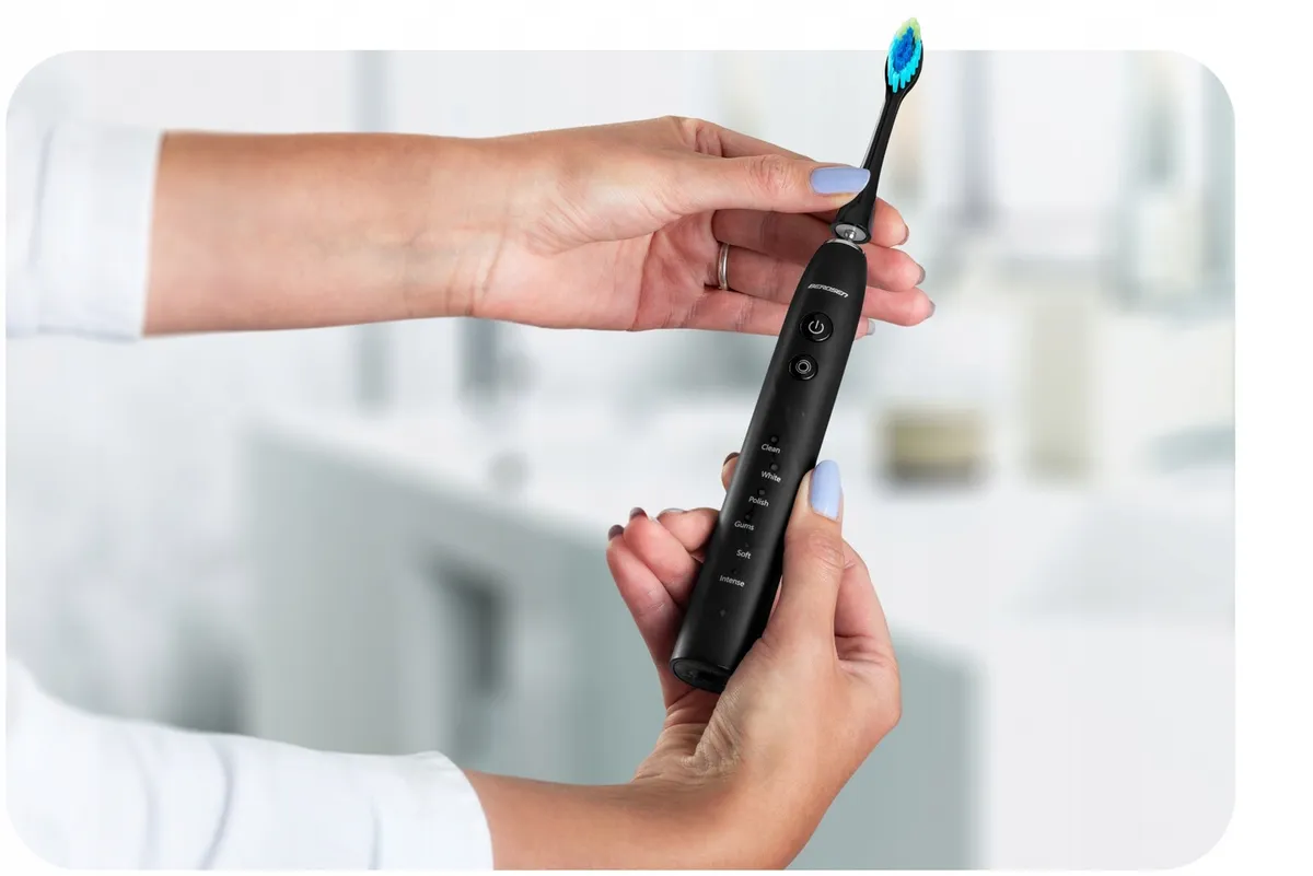 Szónikus elektromos fogkefe, Berdsen Galaxy, fekete – 4. kép