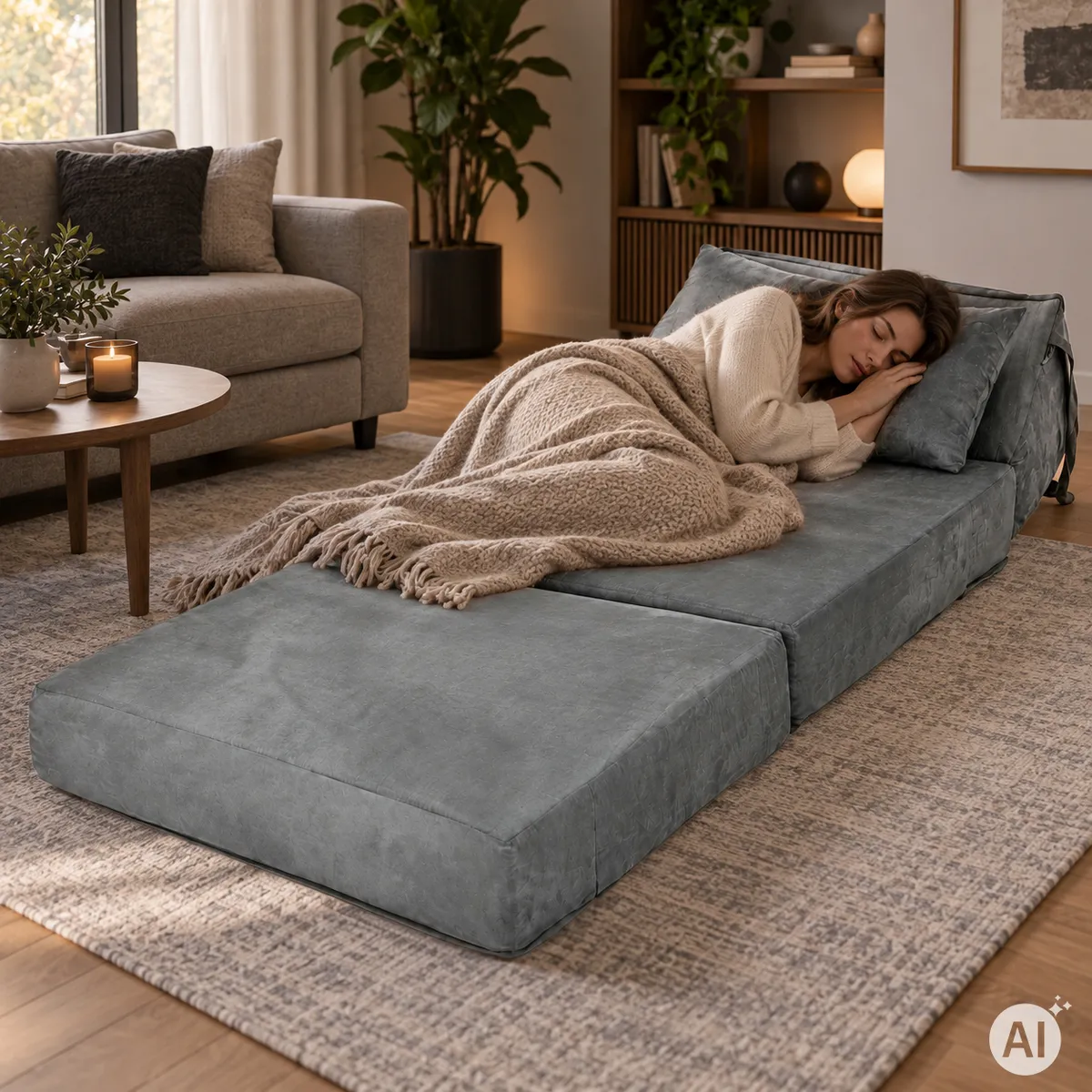 Kihúzható fotelágy, ModernHome DA001-4, 70 x 190 cm – 2. kép